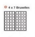 Gaufrier 4x7 Bruxelles 146x88x18mm 2800W